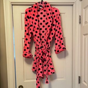 Pink Polka Dot Women's Robe